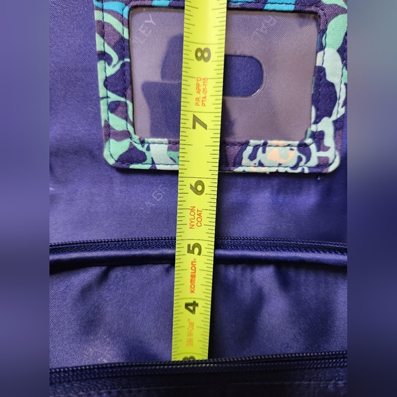 Vera Bradley Small Quilted Handbag Blue Floral Cotton Purse Crossbody - Picture 11 of 11